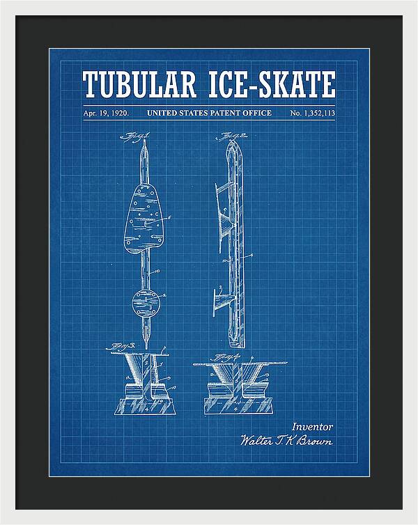 Tubular Ice Skate Blueprint Patent Us1352113a
