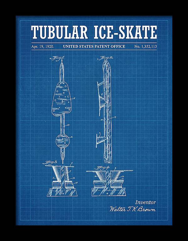 Tubular Ice Skate Blueprint Patent Us1352113a