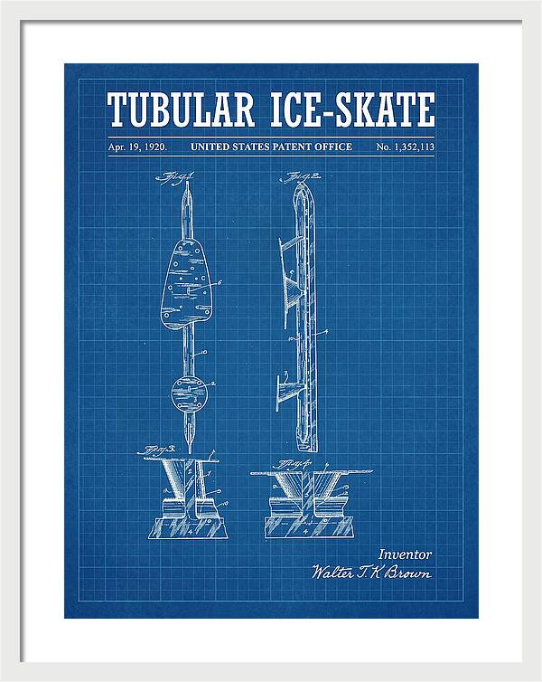 Tubular Ice Skate Blueprint Patent Us1352113a