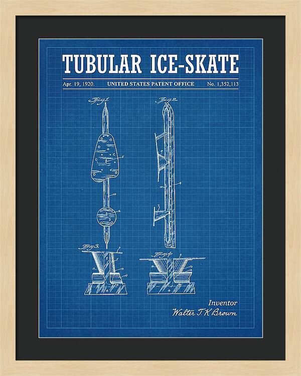 Tubular Ice Skate Blueprint Patent Us1352113a