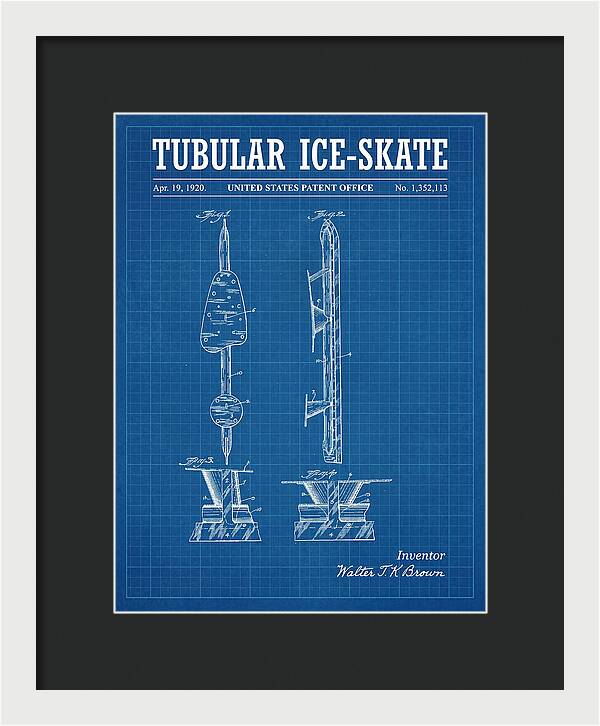 Tubular Ice Skate Blueprint Patent Us1352113a