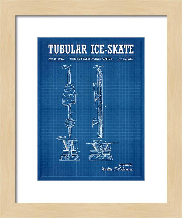 Tubular Ice Skate Blueprint Patent Us1352113a