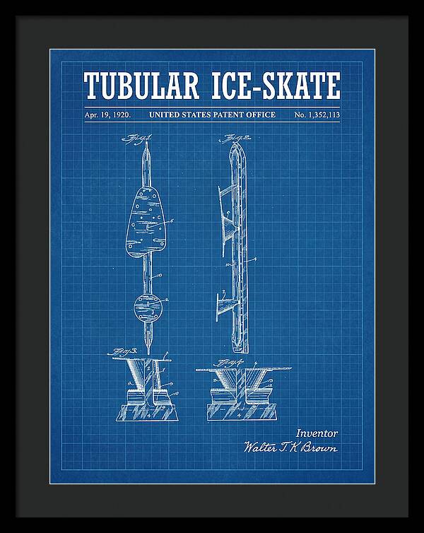Tubular Ice Skate Blueprint Patent Us1352113a