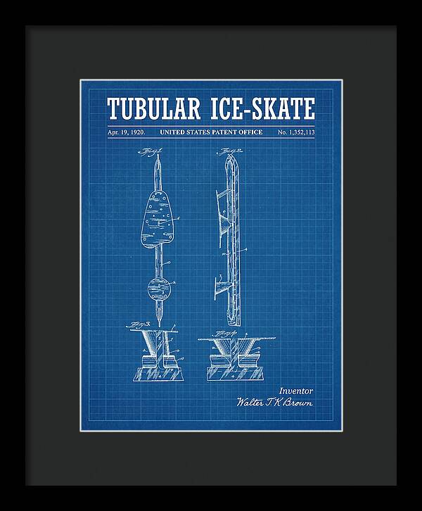 Tubular Ice Skate Blueprint Patent Us1352113a