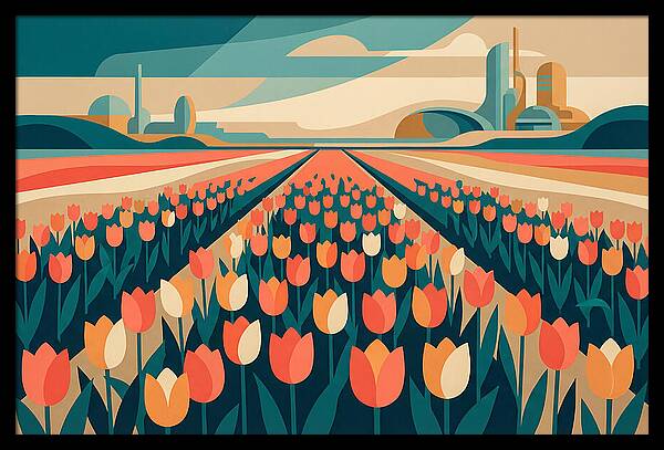 Tulip Fields In Bloom