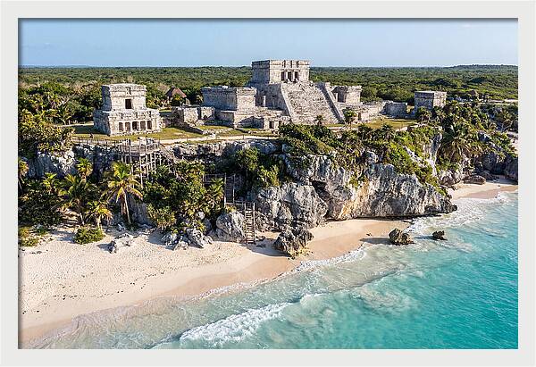 Tulum Archaeological Site From The Sea