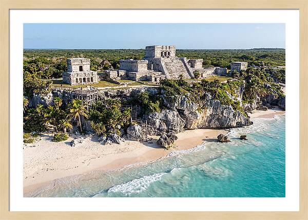 Tulum Archaeological Site From The Sea