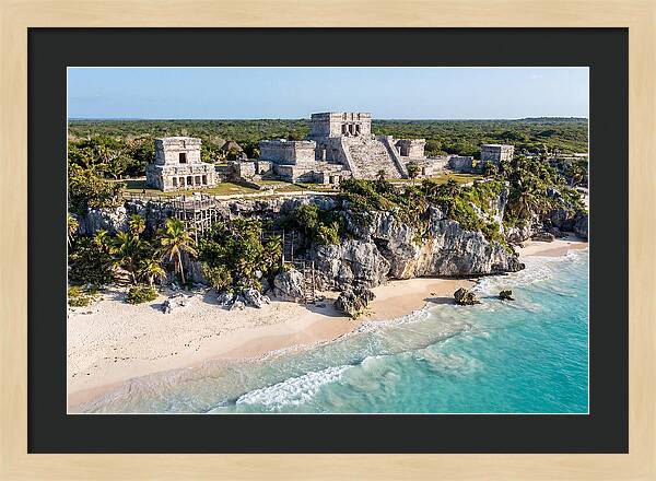 Tulum Archaeological Site From The Sea