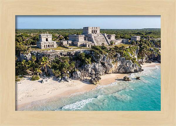 Tulum Archaeological Site From The Sea