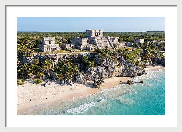 Tulum Archaeological Site From The Sea