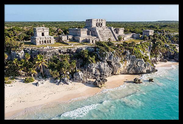 Tulum Archaeological Site From The Sea