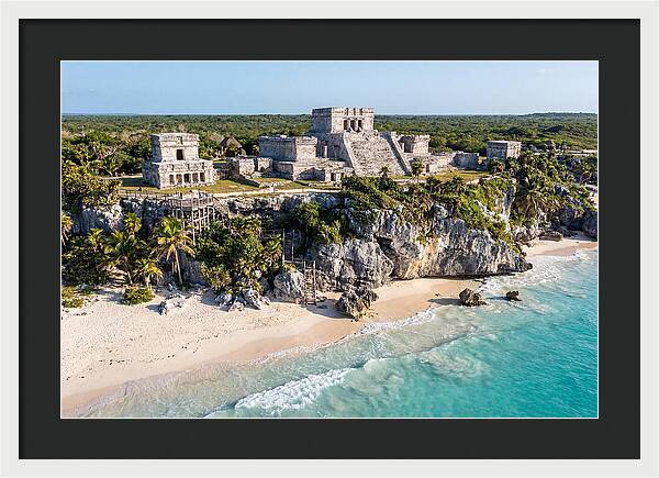 Tulum Archaeological Site From The Sea