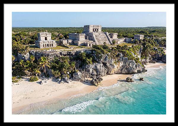 Tulum Archaeological Site From The Sea