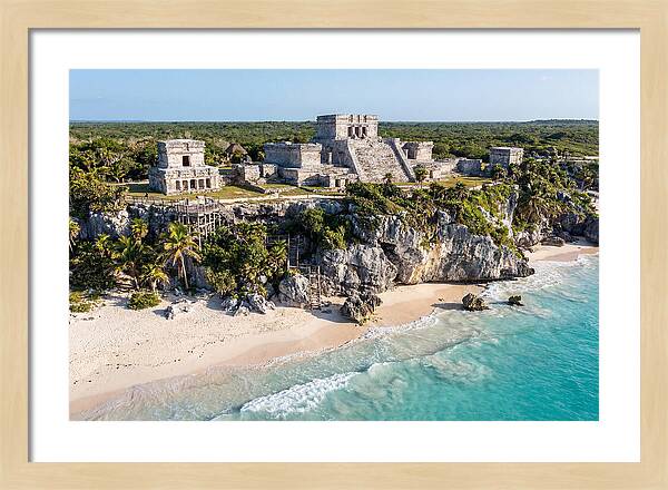 Tulum Archaeological Site From The Sea