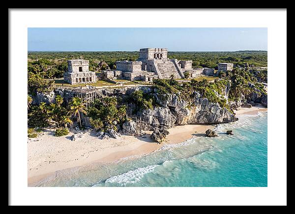 Tulum Archaeological Site From The Sea