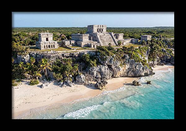 Tulum Archaeological Site From The Sea
