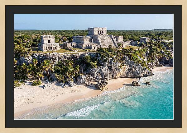Tulum Archaeological Site From The Sea
