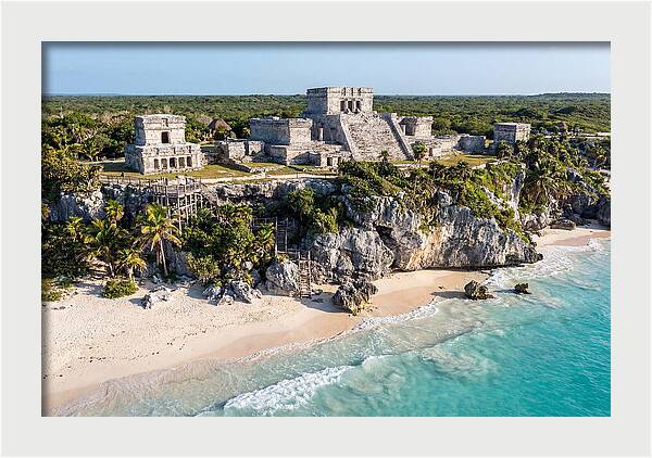 Tulum Archaeological Site From The Sea