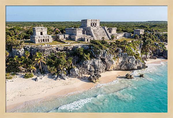 Tulum Archaeological Site From The Sea