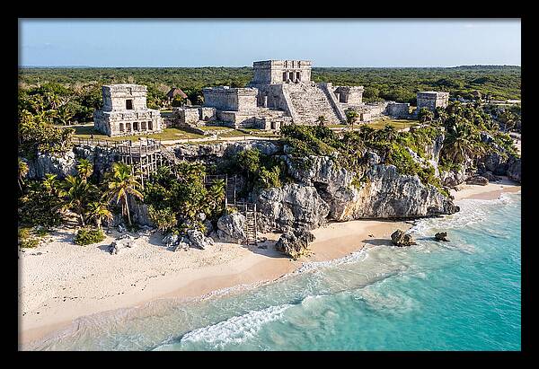 Tulum Archaeological Site From The Sea