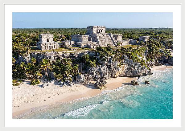 Tulum Archaeological Site From The Sea