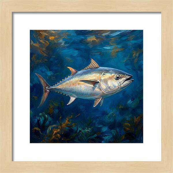 Tuna Swimming In Blue Waters