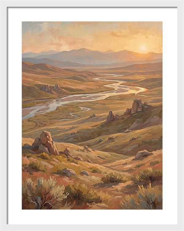 Tundra Landscape At Sunset