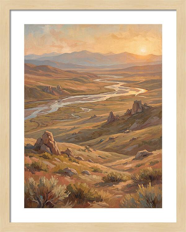 Tundra Landscape At Sunset