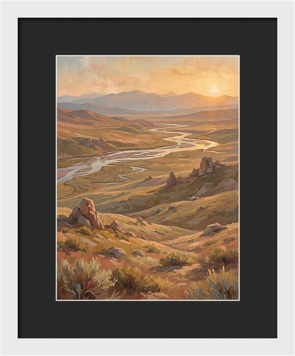 Tundra Landscape At Sunset