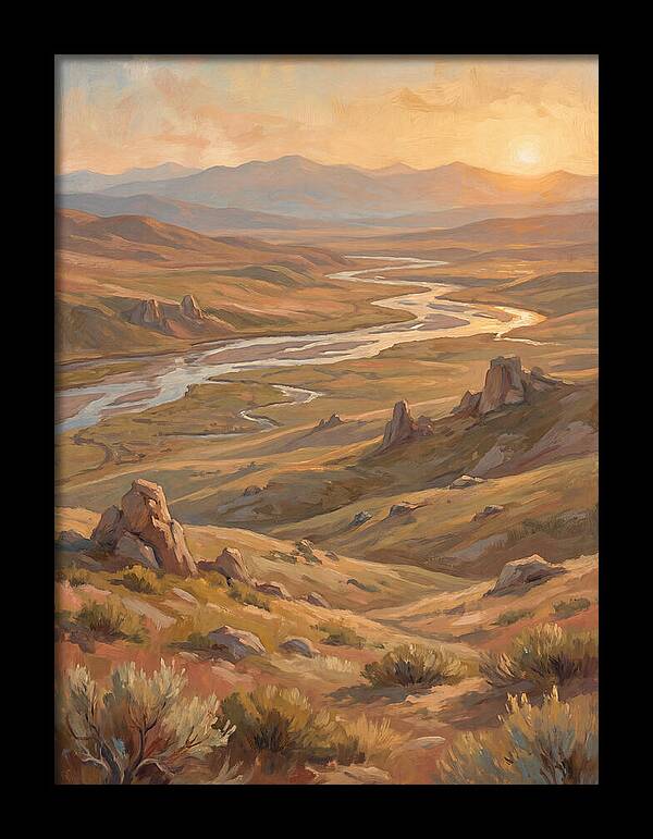 Tundra Landscape At Sunset