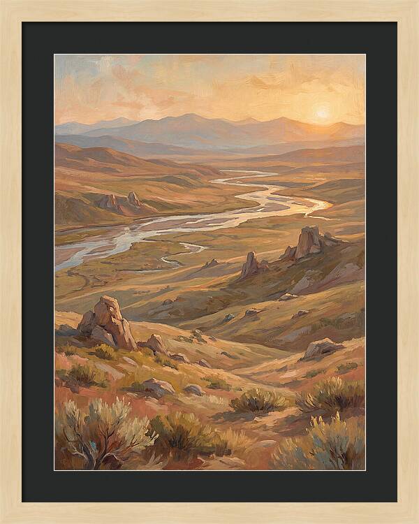 Tundra Landscape At Sunset