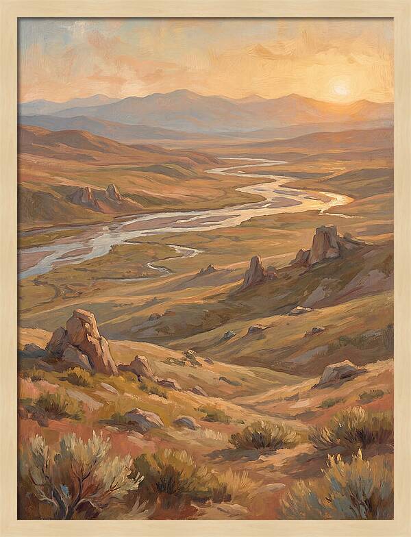 Tundra Landscape At Sunset