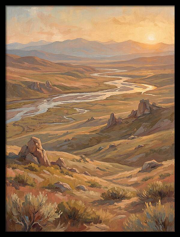 Tundra Landscape At Sunset