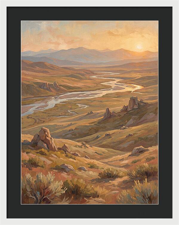 Tundra Landscape At Sunset