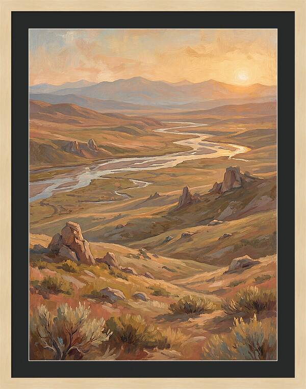 Tundra Landscape At Sunset