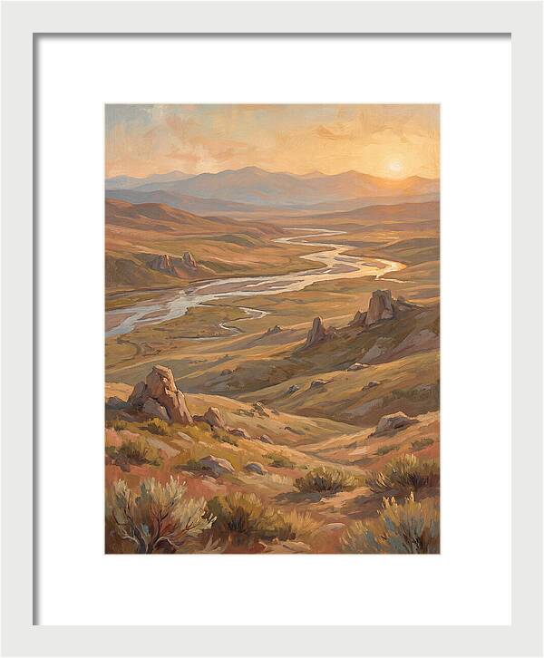 Tundra Landscape At Sunset