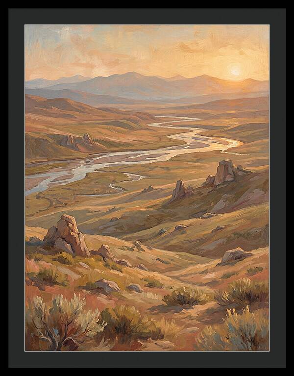 Tundra Landscape At Sunset
