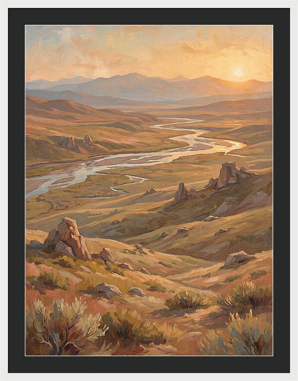Tundra Landscape At Sunset