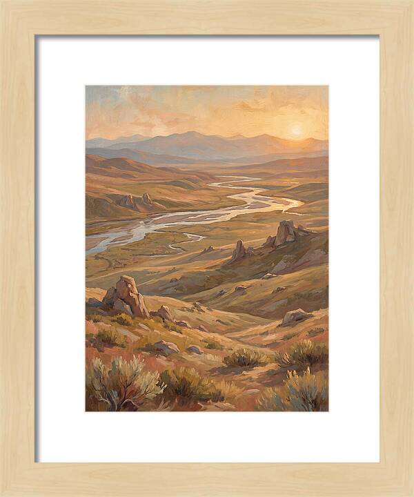 Tundra Landscape At Sunset