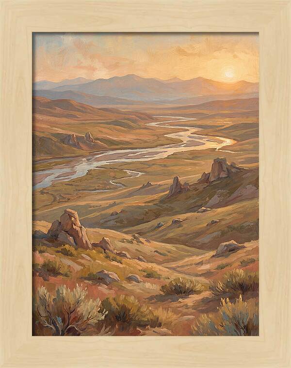 Tundra Landscape At Sunset