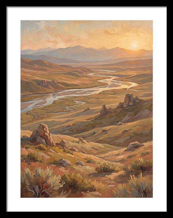 Tundra Landscape At Sunset