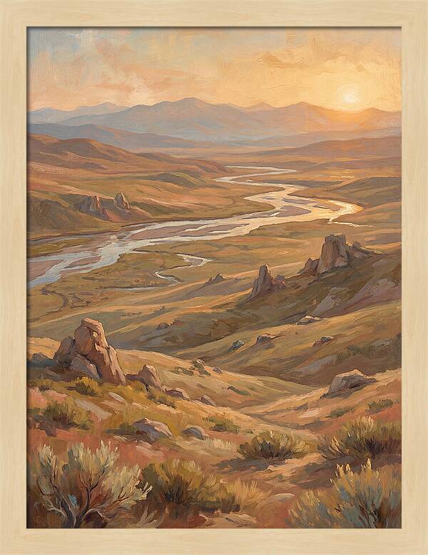Tundra Landscape At Sunset