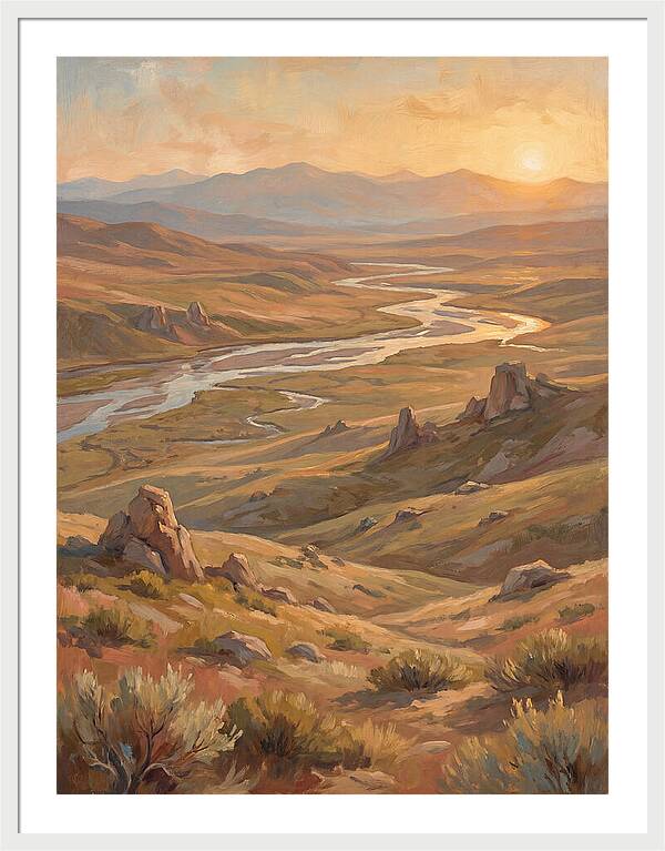 Tundra Landscape At Sunset