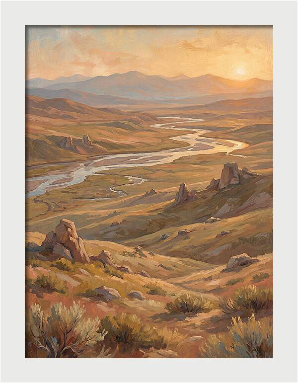 Tundra Landscape At Sunset