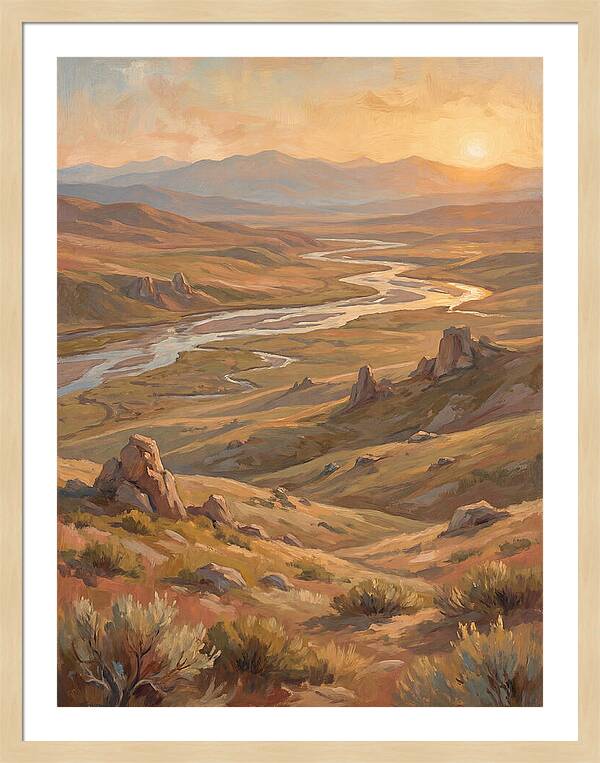 Tundra Landscape At Sunset