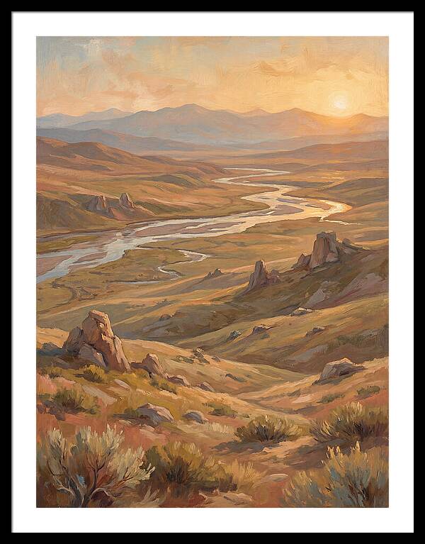 Tundra Landscape At Sunset