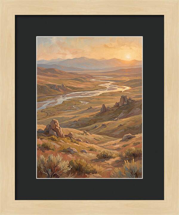 Tundra Landscape At Sunset