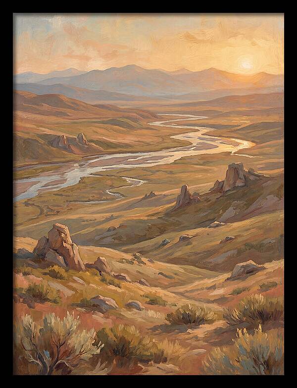 Tundra Landscape At Sunset