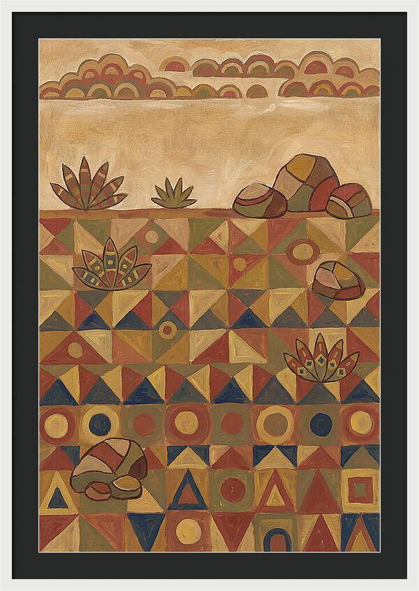 Tundra Landscape In Folk Style