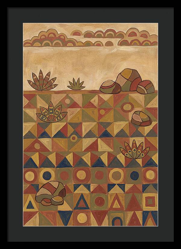 Tundra Landscape In Folk Style